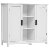 Storage Cabinet with 2 Doors and 4 Storage Shelves, Credenza Buffet Cabinet