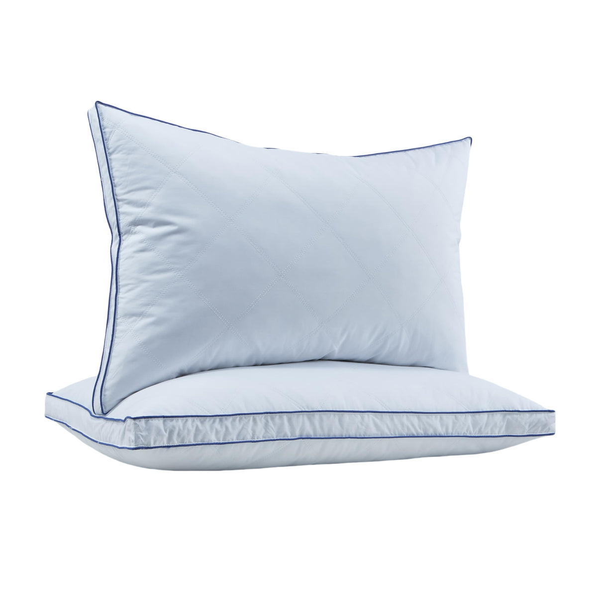 Feather Down Pillows Queen Size Set of 2, Luxury Goose Feather Pillow for Sleeping