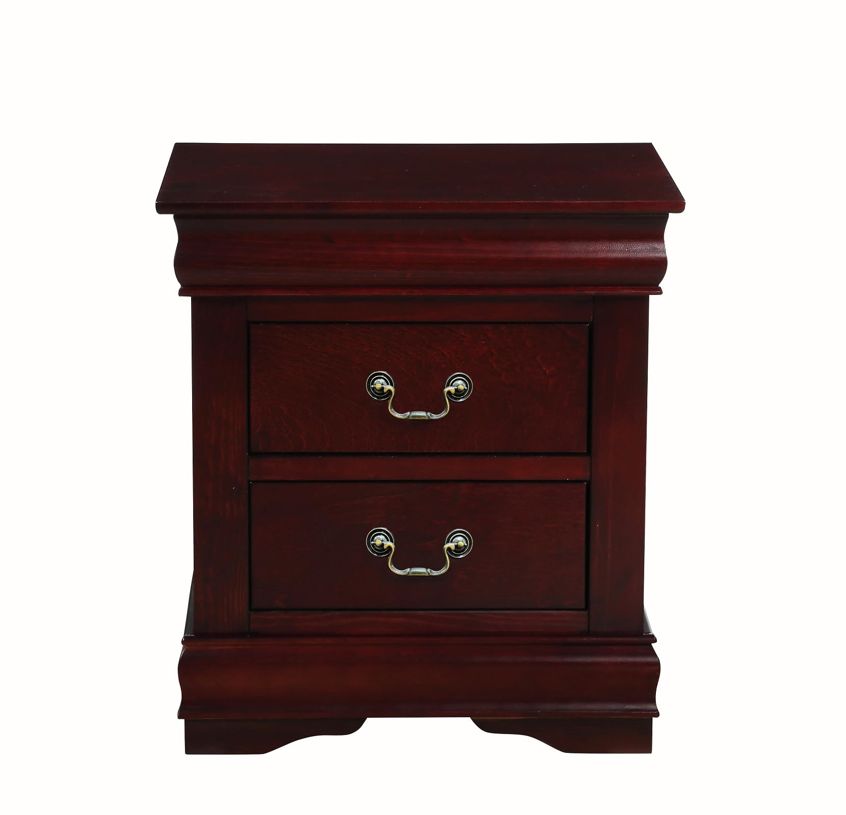 Nightstand with 2 Drawers Traditional Rectangular Side Table