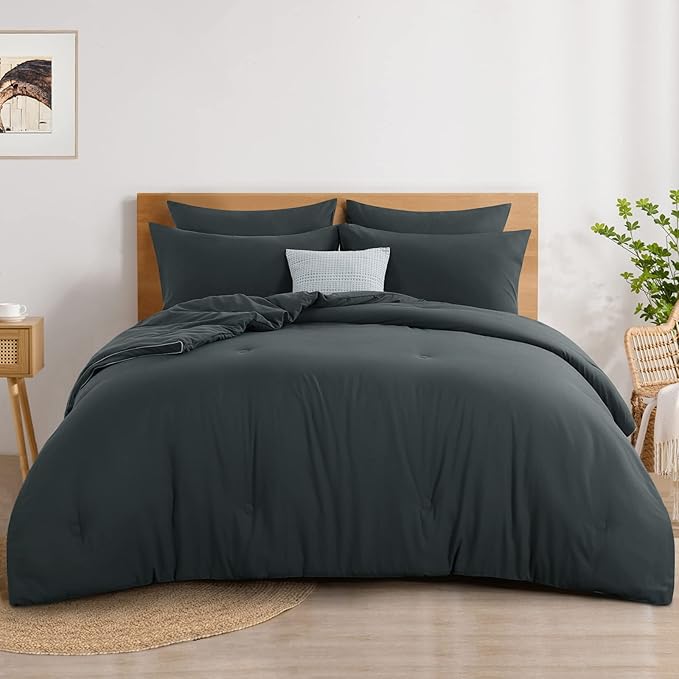 Fluffy Duvet Insert King - Lightweight Cooling Bedding Comforter King Size White
