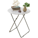 Tv Trays Folding Tray Table Dinner Tray Table Round, Snack Eating Trays Table for Living Room