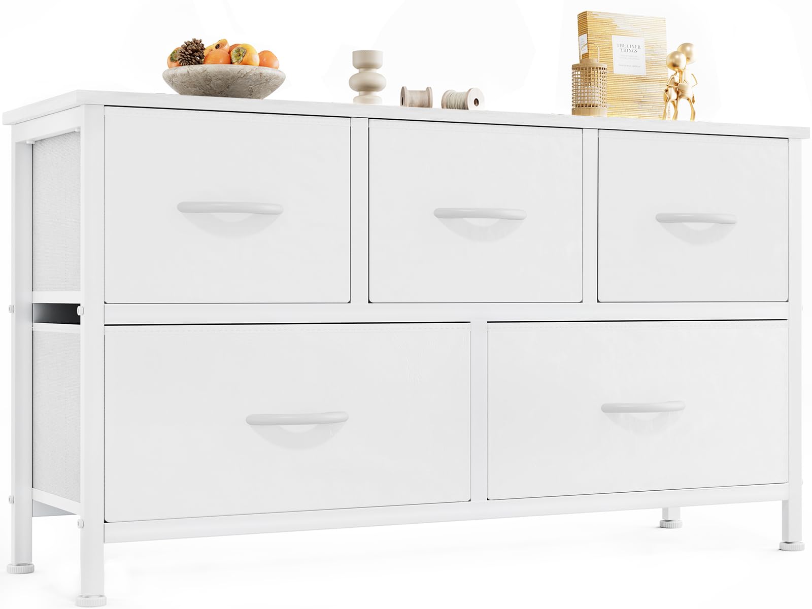 Dresser Storage with 5 Organizer Closet Chest Small Clothes Fabric Cabinet