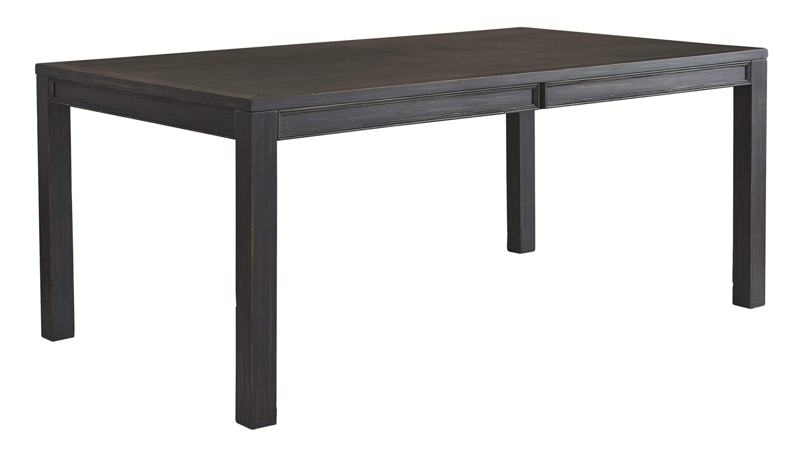 Jeanette Modern Rectangular Distressed Dining Table ONLY, Seats up to 6, Black