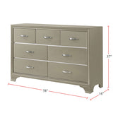 Acme Carine 7 Drawer Dresser in Champagne