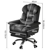 Office Chair, sedentary Comfortable Latex Cushion + 360 ° Rotation + footrest, liftable