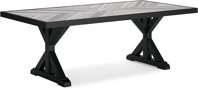 Beachcroft Modern Farmhouse Outdoor Dining Table with Porcelain Top