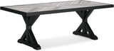 Beachcroft Modern Farmhouse Outdoor Dining Table with Porcelain Top