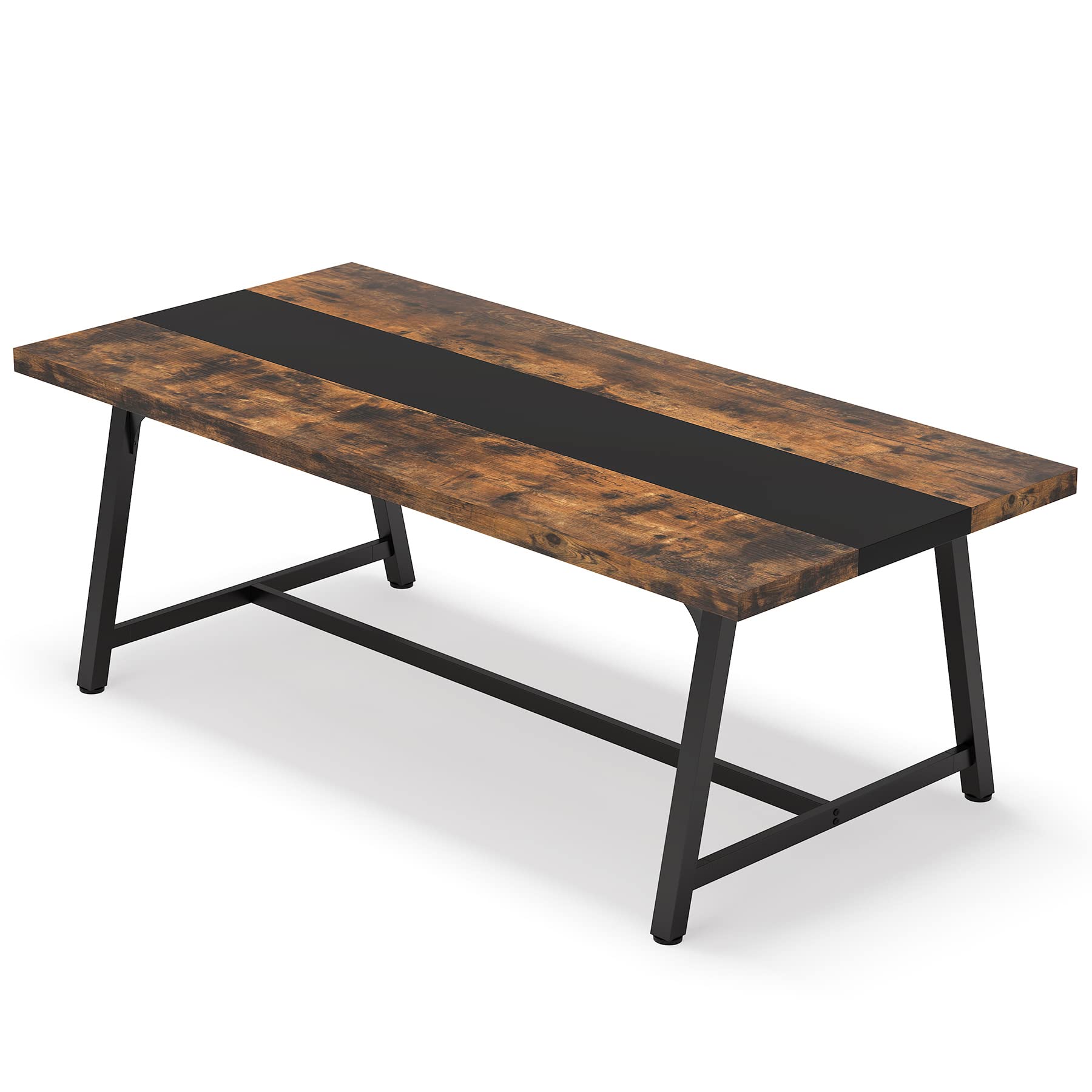 70.87-Inch Rectangular Dining Table for 8 People with Metal Frame