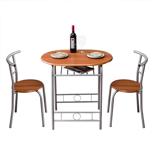 Small Kitchen Dining Table Set for 2, 3 Piece Round Kitchen Tables