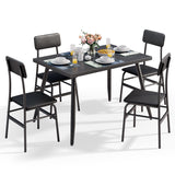 5-Piece Dining Table Set for 4 - Compact Kitchen Table with Chairs