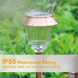 Solar Lights Outside Waterproof - 4 Pack Auto On/Off 10-40 LM Dimmable Outdoor Solar