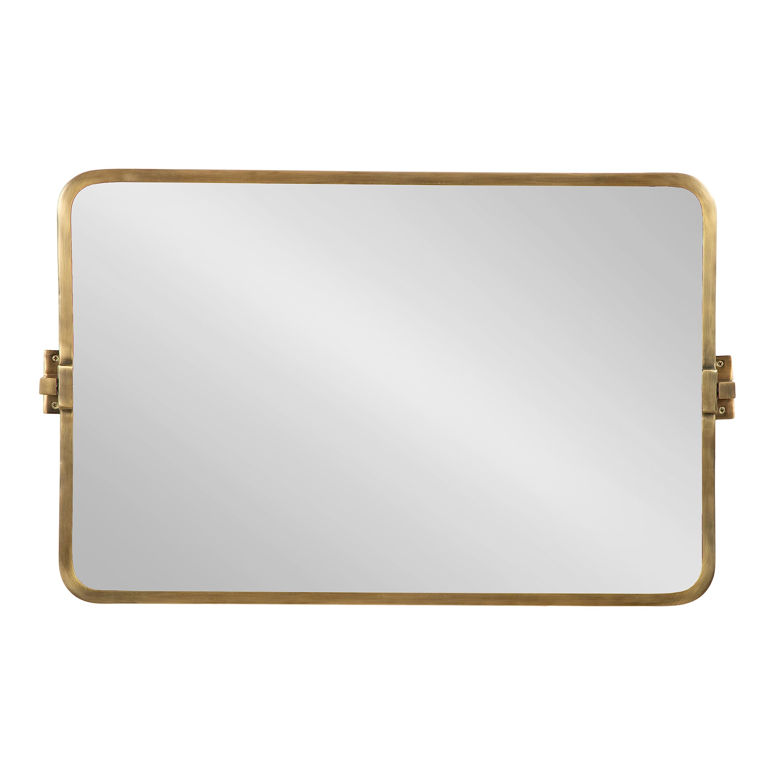Elijah Modern Rectangular Pivot Wall Mirror, 38 x 24, Black, Decorative Adjustable Mirror