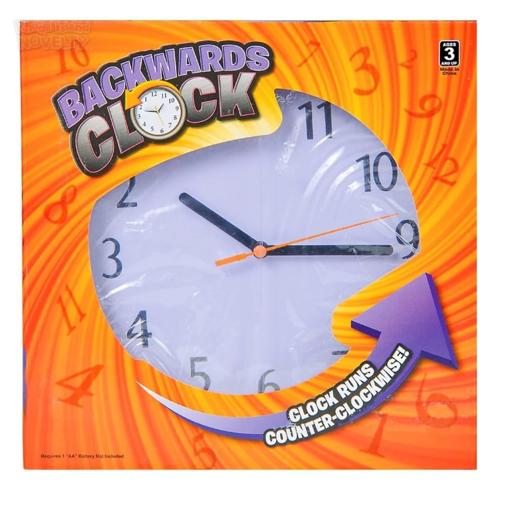 9" Backwards Clock