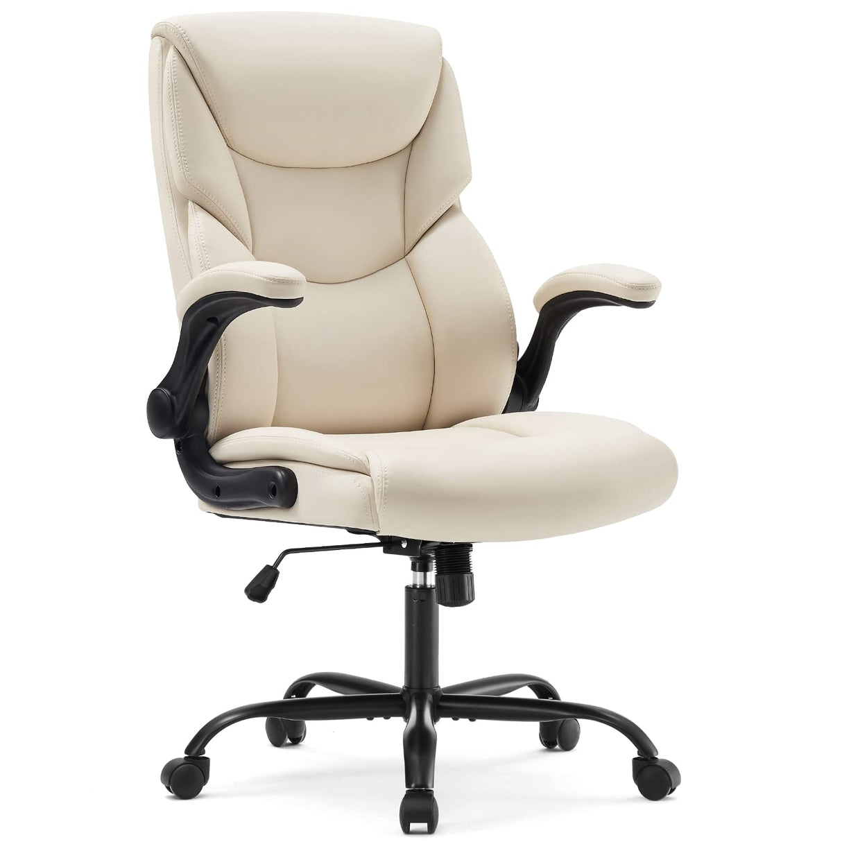 Office Chair - Ergonomic Executive Computer Desk Chairs with Adjustable Flip-up Armrest