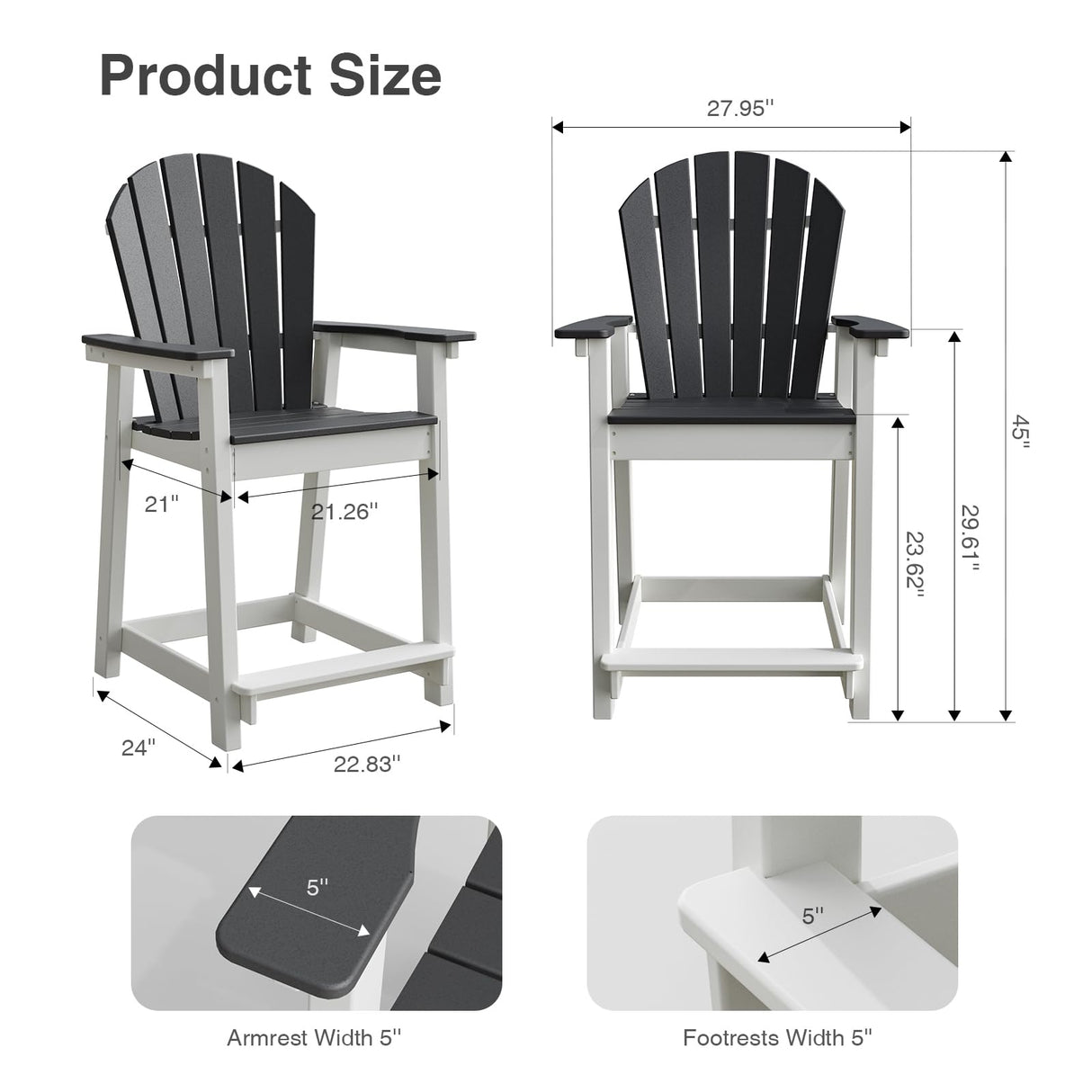 Tall Adirondack Chairs Outdoor Balcony Chair