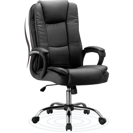 Office Chair, Executive Office Chair Height Adjustable PU Leather Ergonomic Chair