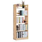 Bookcase with Open Shelves, Solid Wood Storage Organizer Book Shelf Cabinet Display