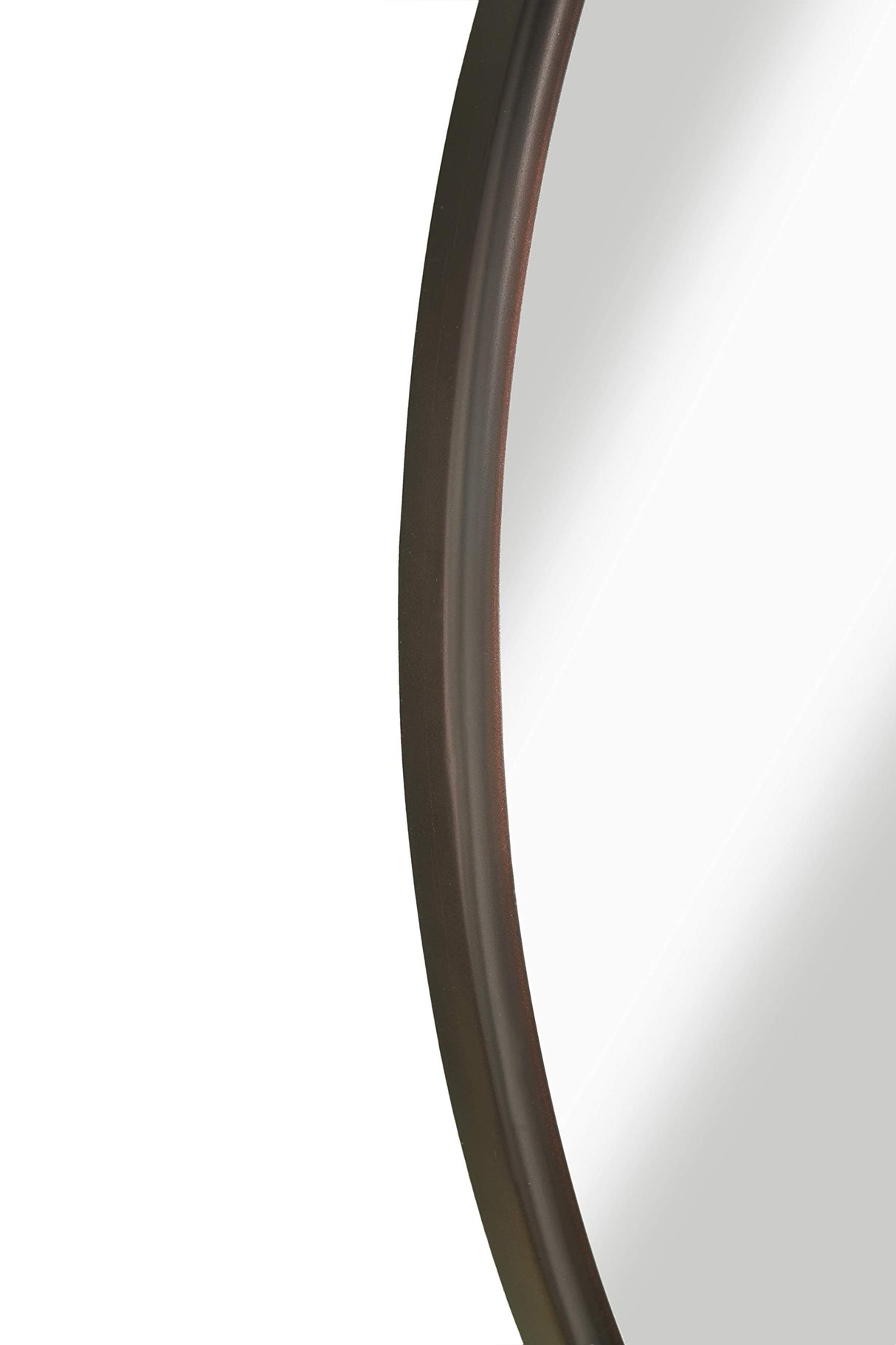 Oil Rubbed Bronze Framed Round Wall Mirror, 36" Diameter