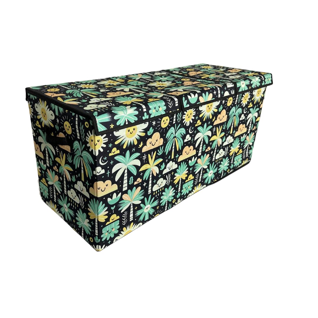 Extra Large Kids Toy Chest - Foldable Toy Storage Organizer with Soft Close Lid - Sturdy