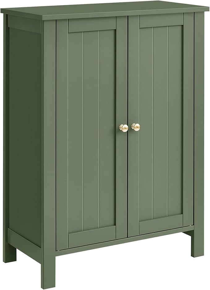 Bathroom Floor Storage Cabinet, Bathroom Storage Unit with 3 Drawers, 1 Adjustable Shelf,