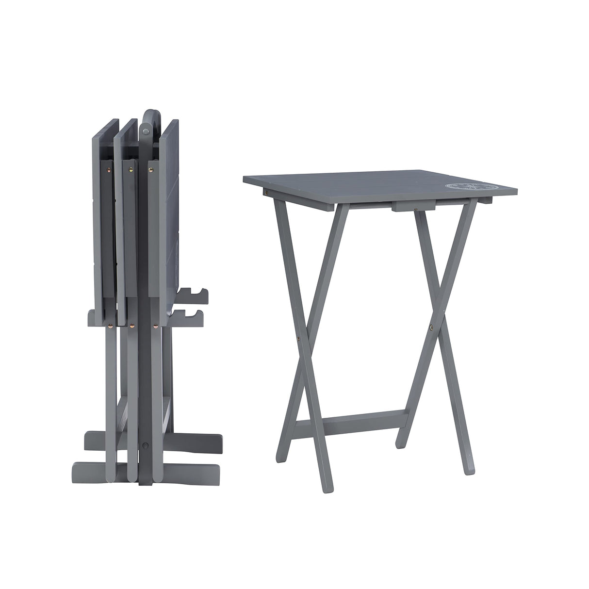 Home Décor SAMM TV, Gray Tray Table Set,