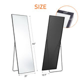 Full Length Mirror 64"x21" for Bedroom, Full Body Mirror with Stand, Hanging