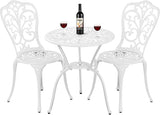 Bistro Set 3 Piece Outdoor, Bistro Table and Chairs Set of 2, All Weather Patio Bistro Set