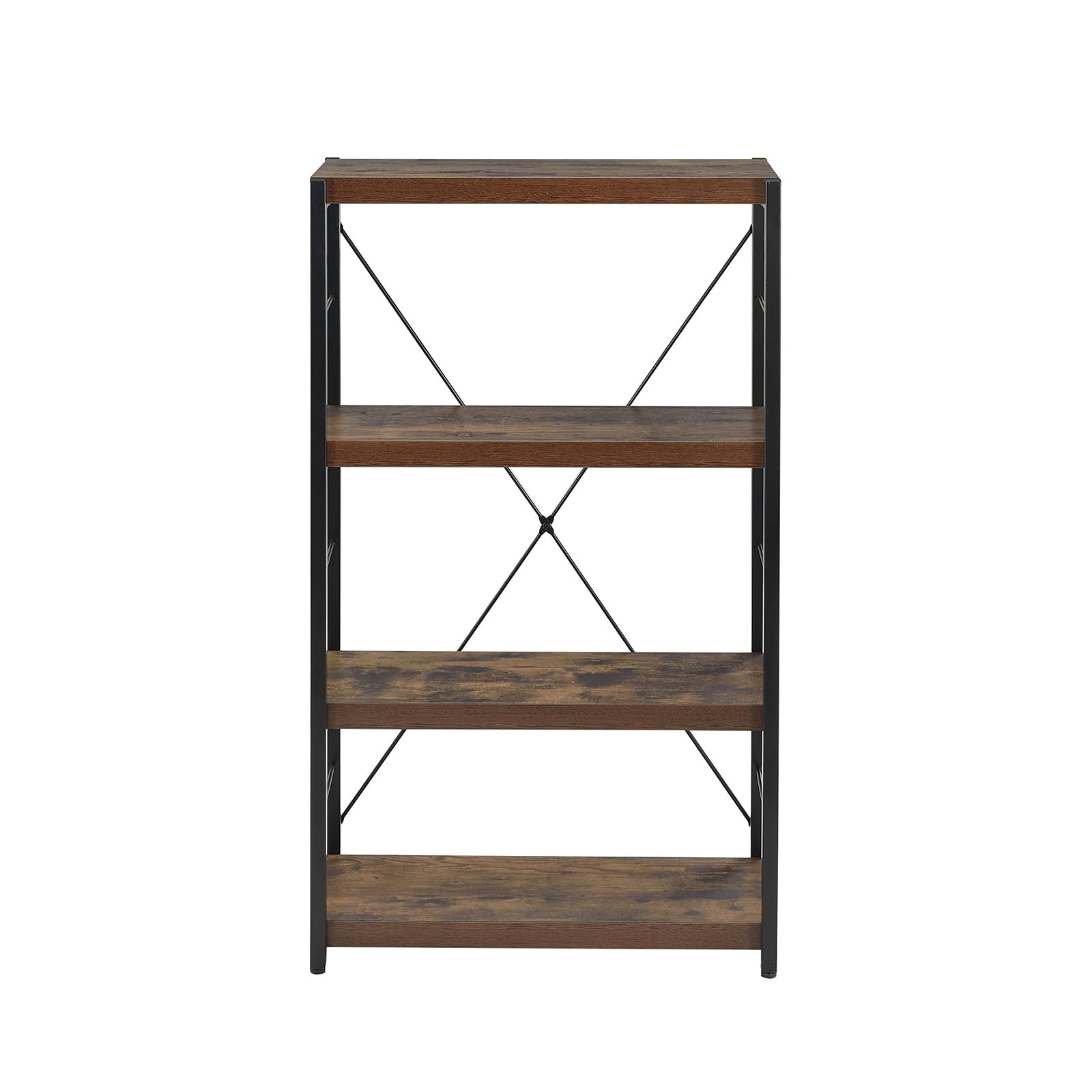 Acme Bob 4 Shelf Wooden Bookcase in Weathered Oak