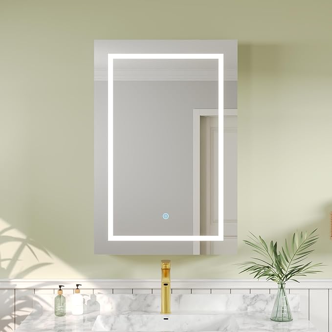 48" W x 32" H Lighted Medicine Cabinet with Mirror, Led Medicine Cabinet Mirror