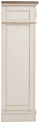 Realyn French Country Two Tone 5 Drawer Chest of Drawers, Chipped White