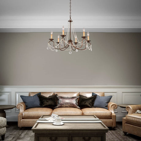 Lighting 6516-71 Pennington 6 Light Chandelier, Hand Applied Venetian Golden Bronze