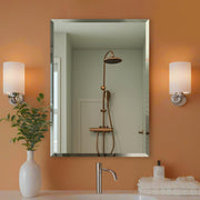 Bathroom Mirror, Bevel Wall Mirror, Frameless Makeup