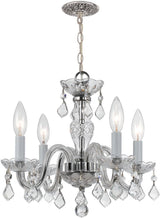 Crystorama 1064-CH-CL-I Traditional Crystal - Four Light Mini Chandelier, Polished Chrome Finish with Italian Crystal