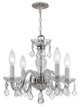 Crystorama 1064-CH-CL-I Traditional Crystal - Four Light Mini Chandelier, Polished Chrome Finish with Italian Crystal