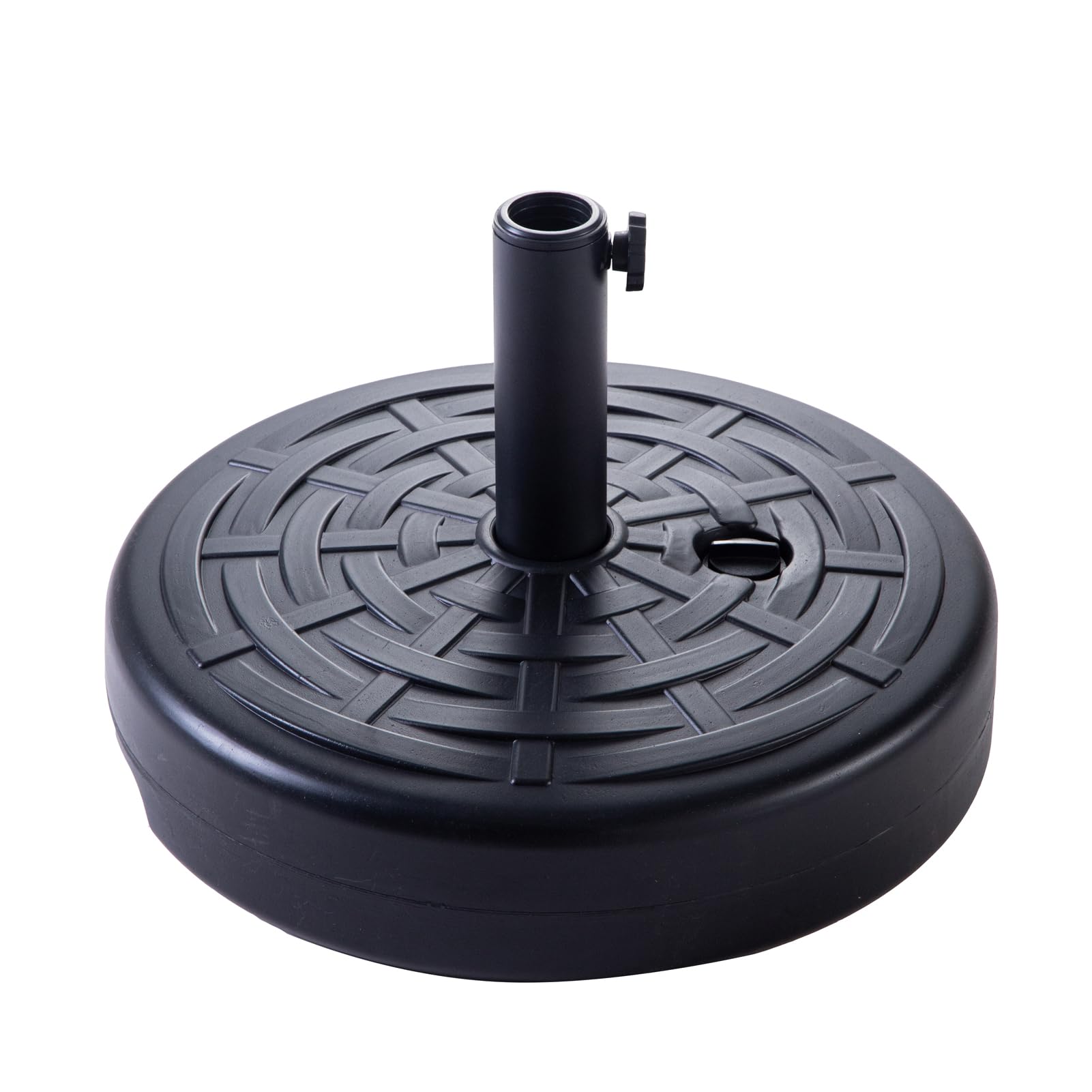 60 lb Heavy Duty Water Fillable Base Stand for Patio Outdoor Market Table Umbrella, Black