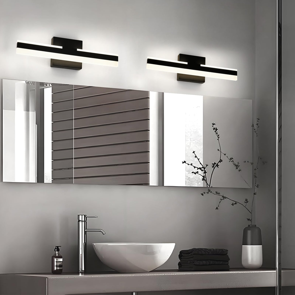 LED Bathroom Vanity Light Fixture - 16 Inch Modern Bar Design, Wall Sconc