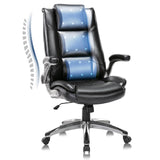 Leather Executive Office Chair - High Back Home Computer Desk Chair