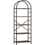 Bookshelf, Arched Bookshelf 5 Tier Bookcase, Tall Bookcase Shelf for CDs/Books