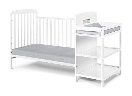 Ramsey 3 in 1 Convertible Crib and Changer in White