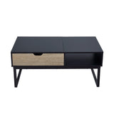 Peaktop Lift Top Coffee Table with Storage and Metal Legs