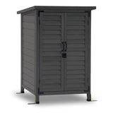 Outdoor Storage Cabinet, Small Storage Shed with Removable Shelf, Wood Garden Shed