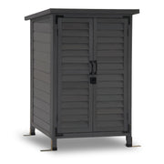 Outdoor Storage Cabinet, Small Storage Shed with Removable Shelf, Wood Garden Shed