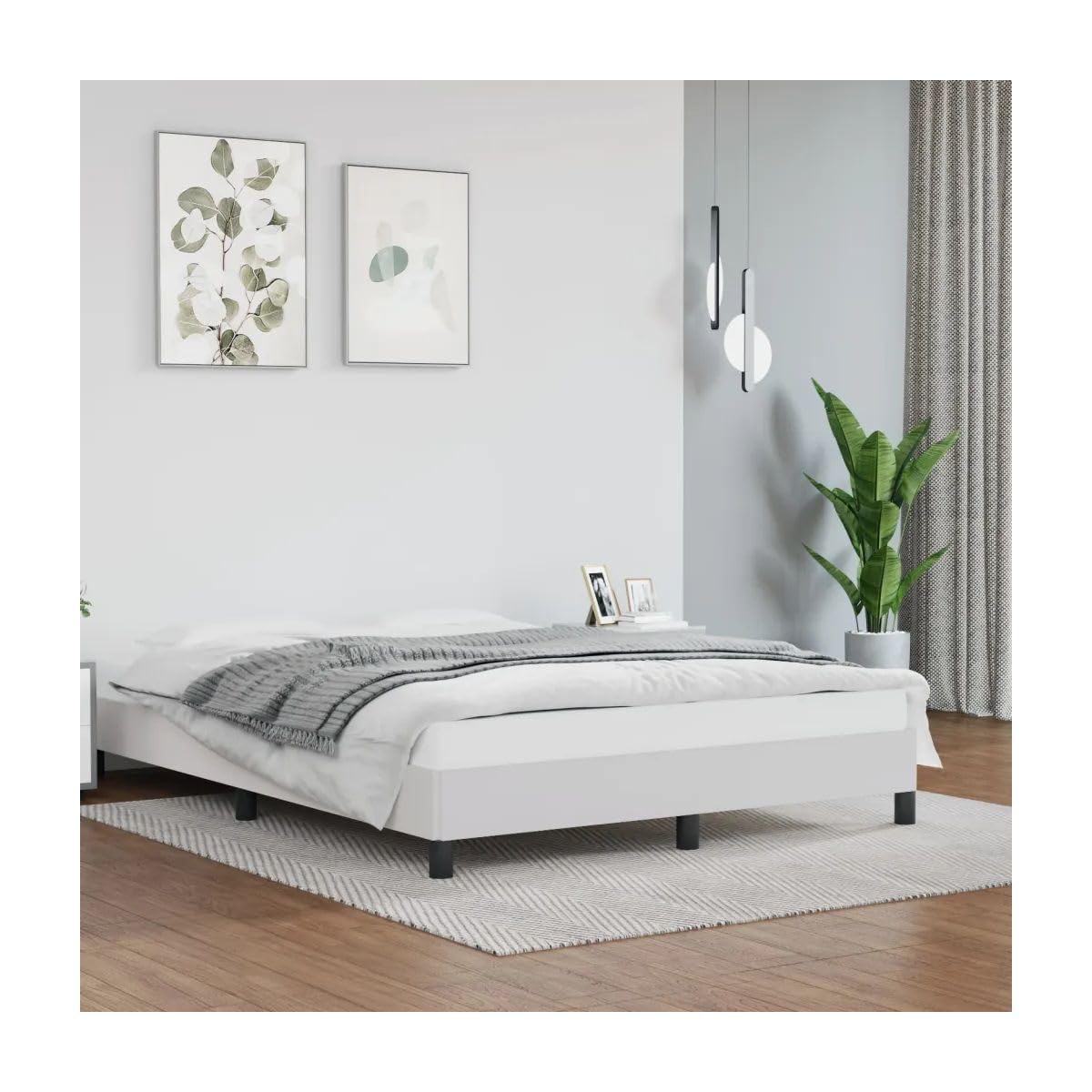 Frame White 53.9"X74.8" Full Faux Leather