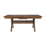 Kraven Dining Table, Dark Hazelnut Finish