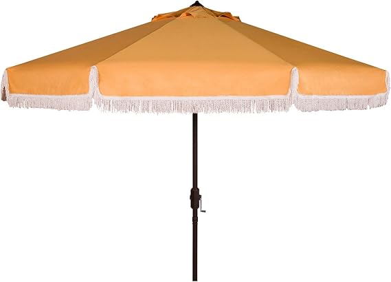 PAT8008A Collection Milan Fringe Navy and White 9Ft Crank Outdoor Push Button