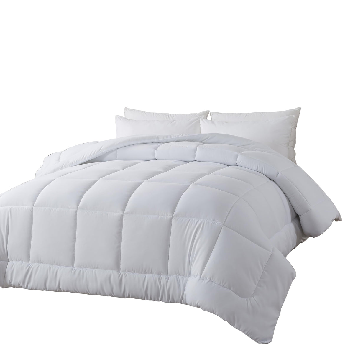 Down Alternative Comforter Twin Duvet Insert with Corner Tabs, All Season Quilted Bed Comforter Box-Stitched