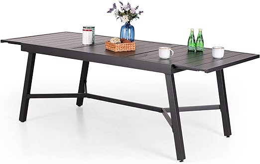 42" Square Outdoor Dining Table, Patio Furniture Wood-Like Tabletop