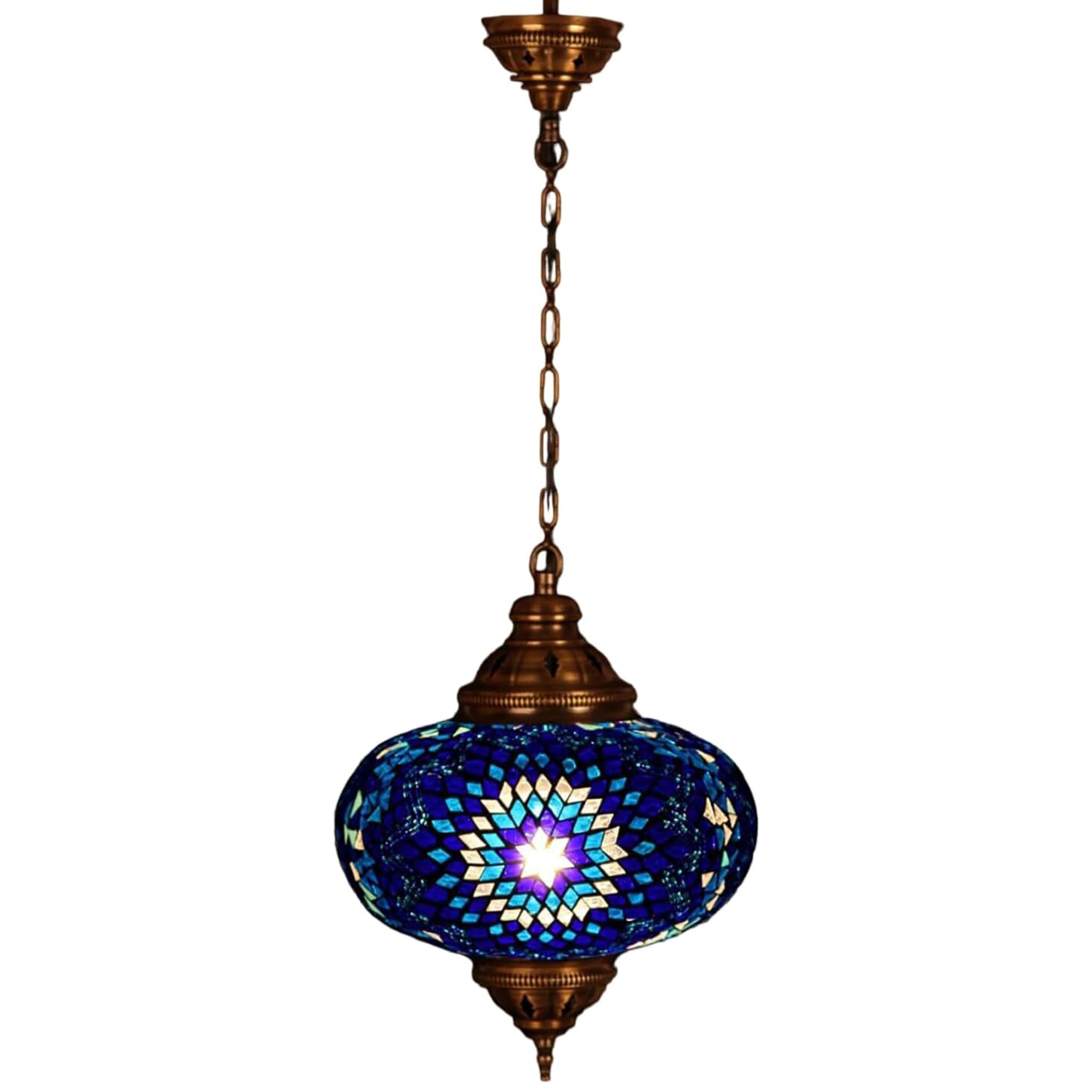 Handmade, Authentic, Mosaic Chandelier, Tiffany Style Glass