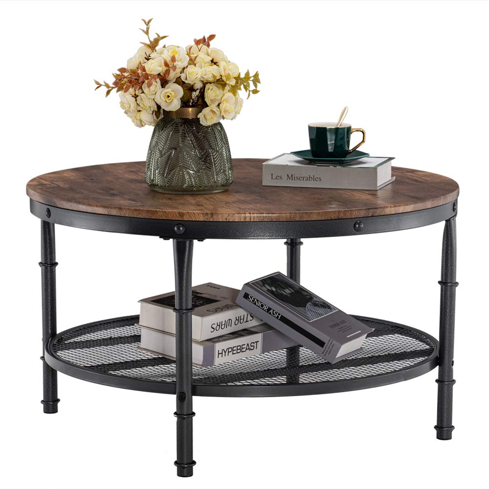Round Coffee Tables Living Room, 31.5" Round Coffee Table