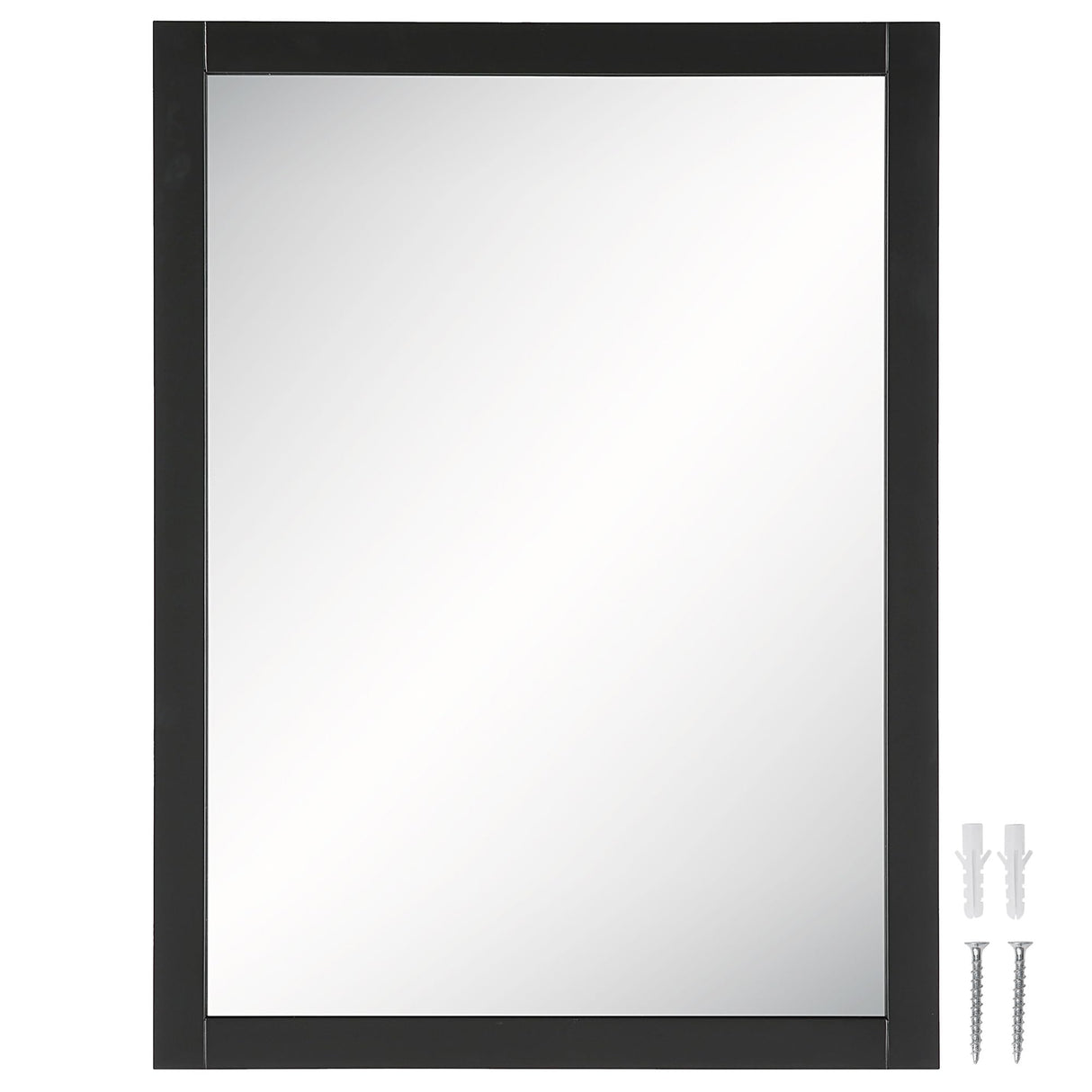 Shorewood Bathroom Mirror, 40-Inch x 30-Inch, Framed Mirror, Soft Matte Black, 589721